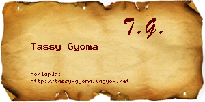 Tassy Gyoma névjegykártya